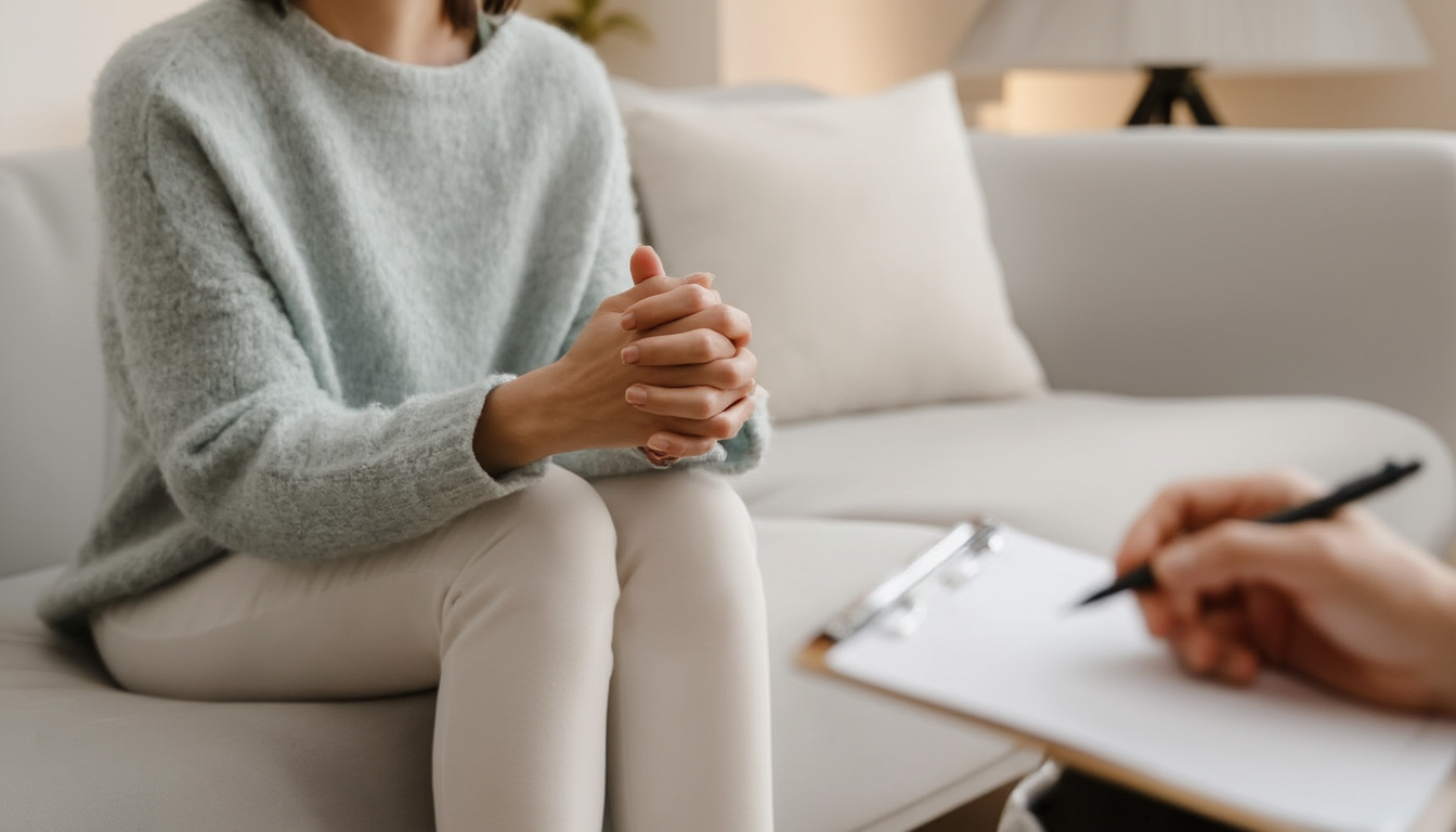 Therapist and patient in a therapy session